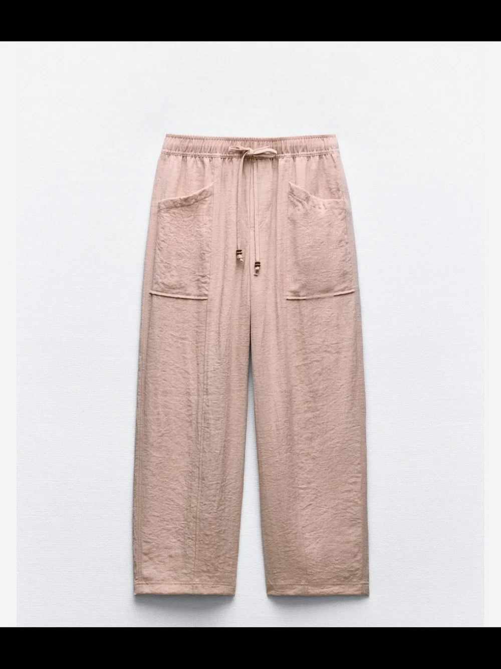 NWT Zara Pink Drawstring Pants Size Medium
